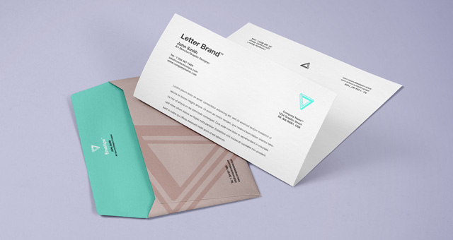 Download Envelope Letter Branding MockUp PSD Template PSD Mockup Templates