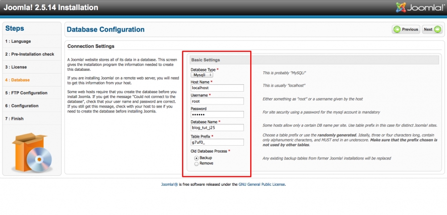 Install Joomla! 2.5