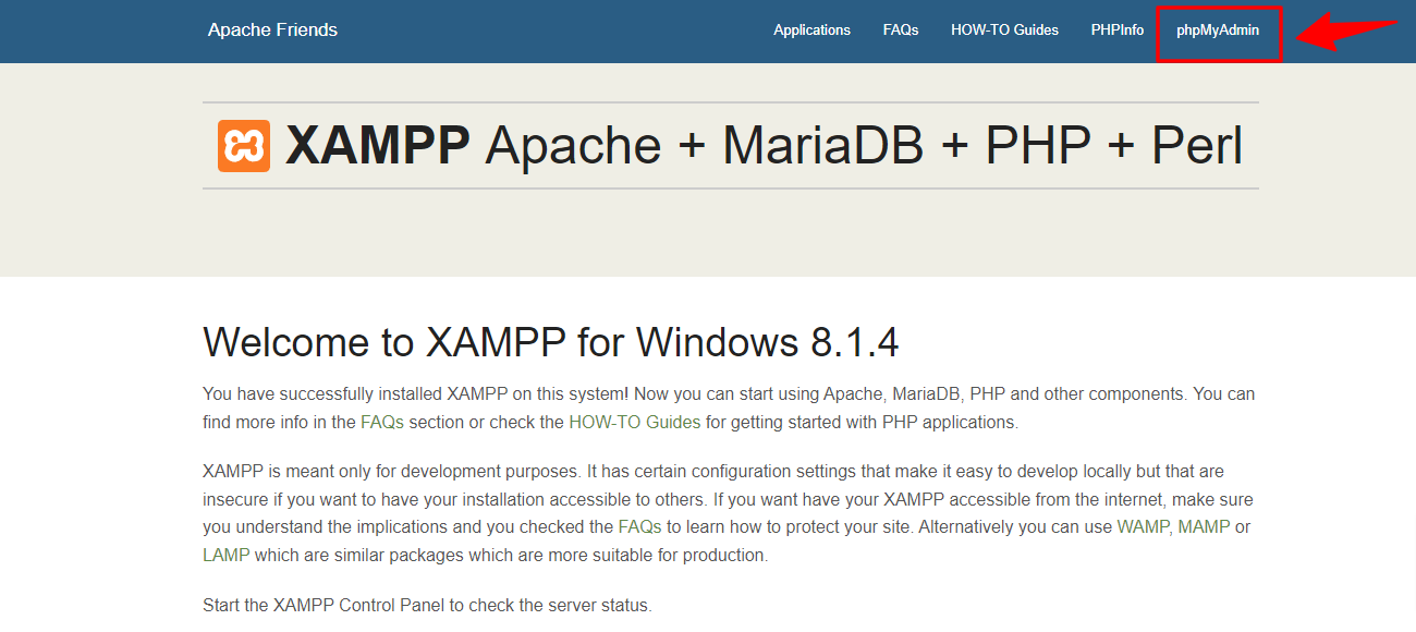Install A Quickstart On Localhost With Xampp 13