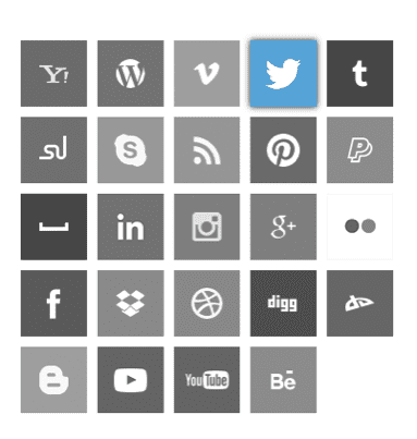 Social media icons with slide up and down animation using only CSS3