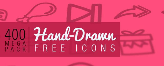 Set Of 400 Free Hand Drawn for web design