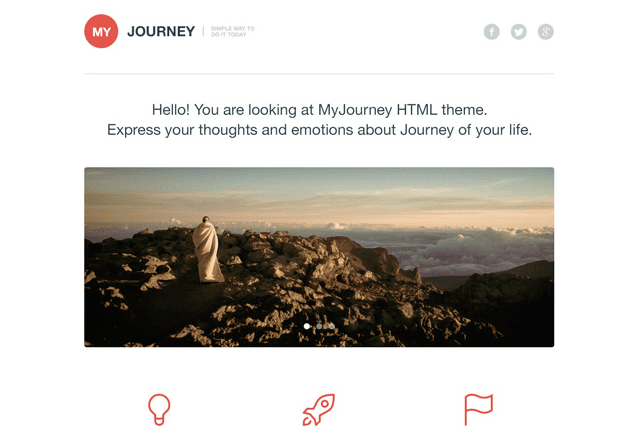 MyJourney: Free PSD HTML Template