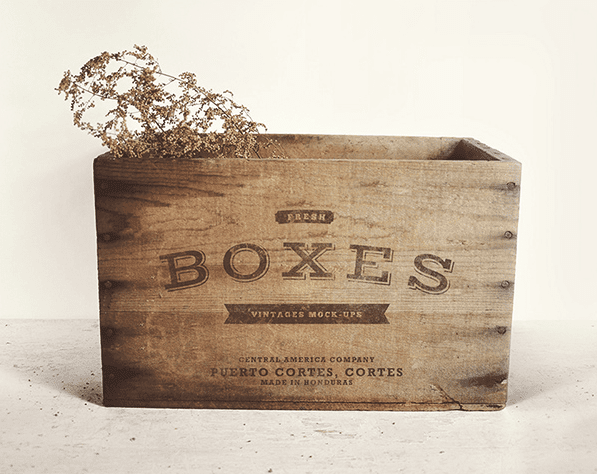 Boxes Free Vintage MockUp