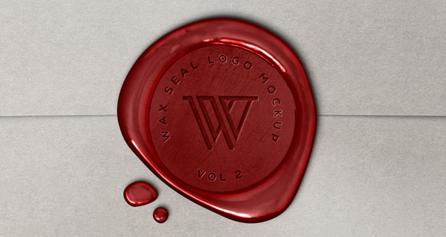 Download Wax Seal Logo Mock-Up Template Vol2