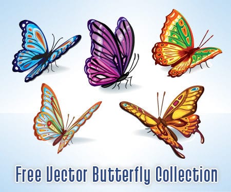 Butterfly Free Vectors Set