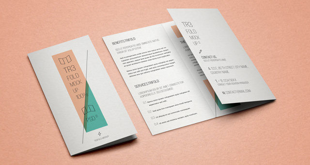 Download Psd Tri Fold Mockup Template PSD Mockup Templates