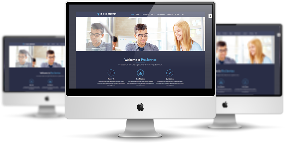 LT Blue Service – Free Business / Service Joomla template