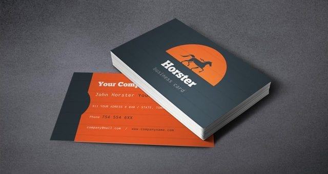 Industrial Free Business Card Template PSD MockUp Vol 1