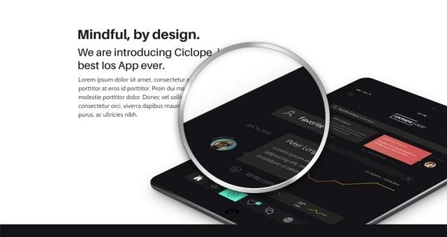 Ciclope PSD App Landing Page Template