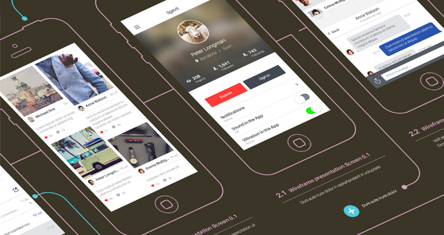 Download Psd Wireframe App Showcase Mockup