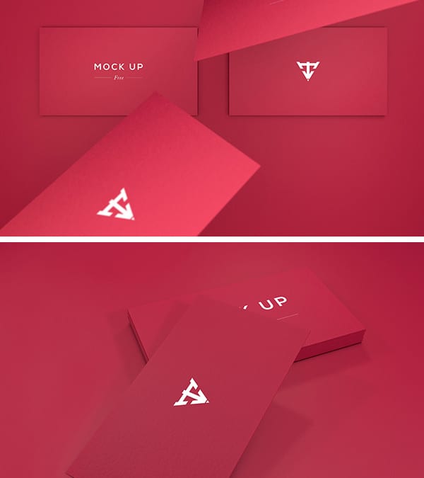 6 Business Cards MockUp Free Template