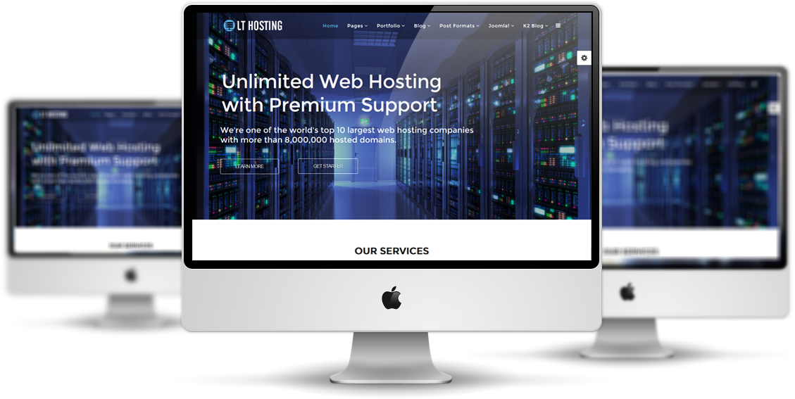 LT Hosting Onepage – Free One Page Responsive Web Hosting Joomla template