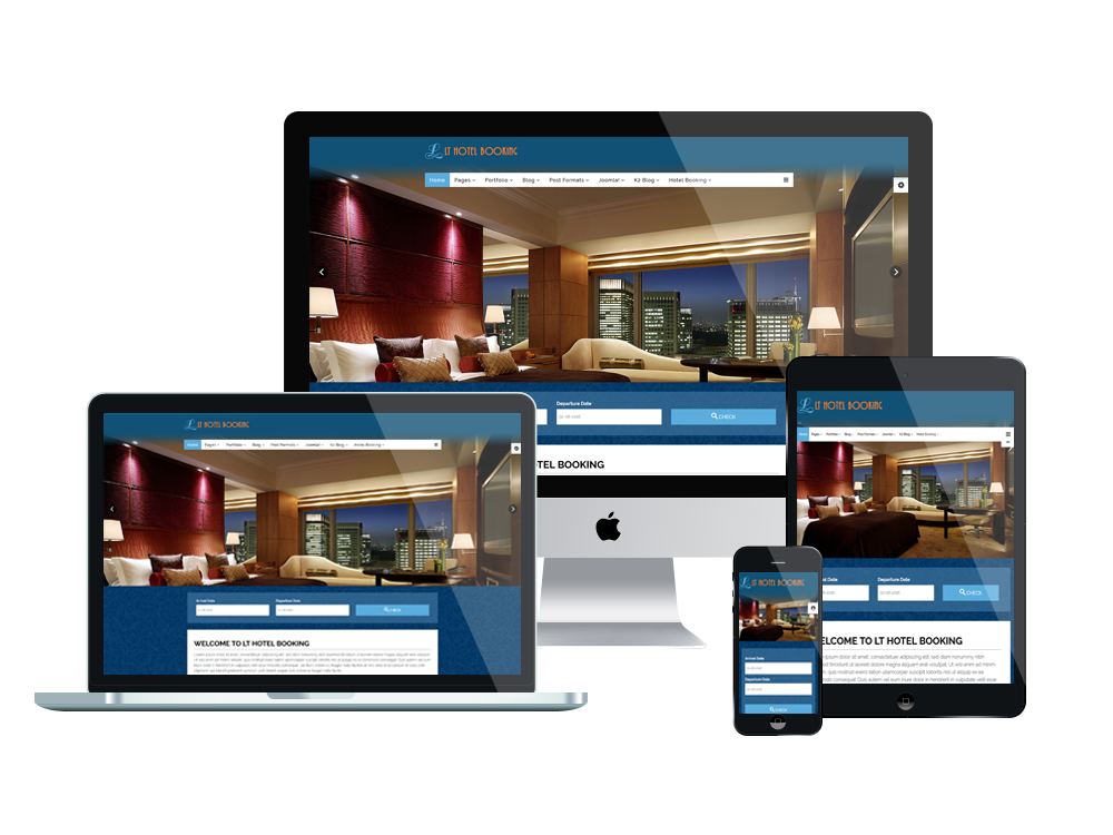 Booking template. Недвижимость мультимедиа. Экран бронирования. Responsive Hotel Technology.