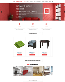 LT Interior Store – Free Interior / Furniture Hikashop Joomla template