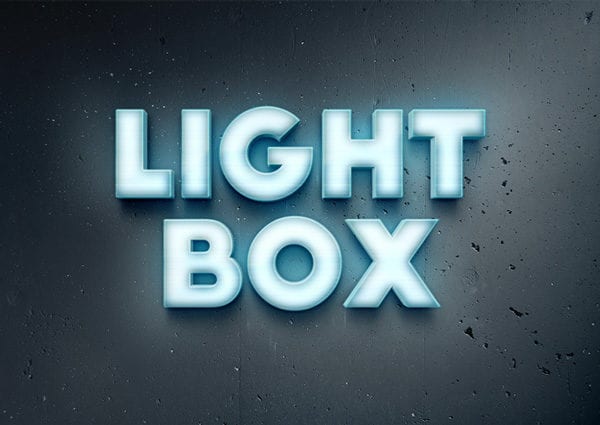 Lightbox Text Effect PSD Template