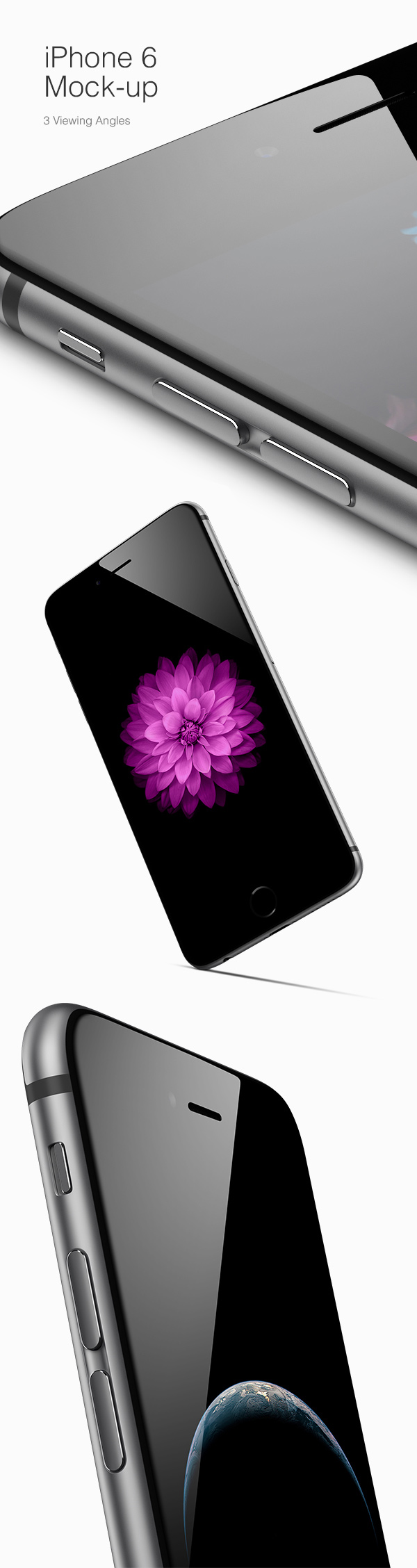 Download iPhone 6 MockUp - 3 Viewing Angles