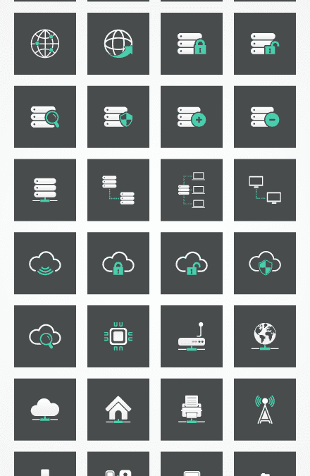 Free network vector icons collection for web design