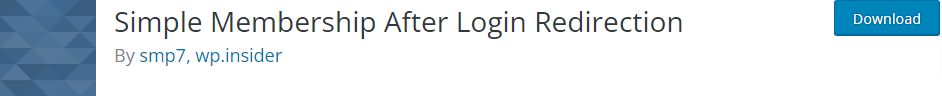 Simple Membership After Login Redirection - Wordpress Membership Plugin