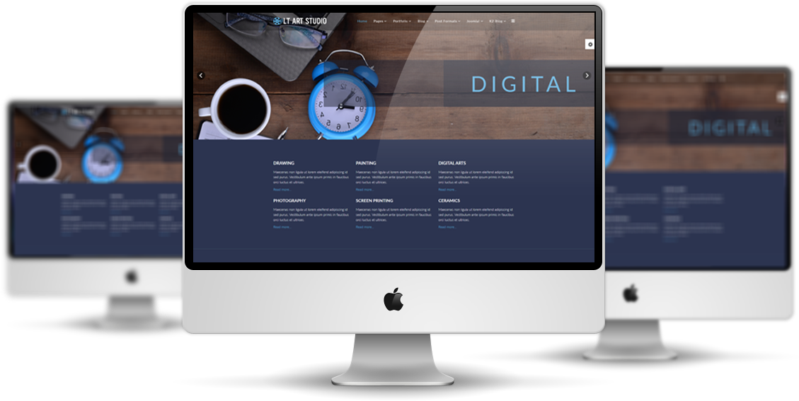 LT Art Studio – Free Creative Design / Art Studio Joomla template