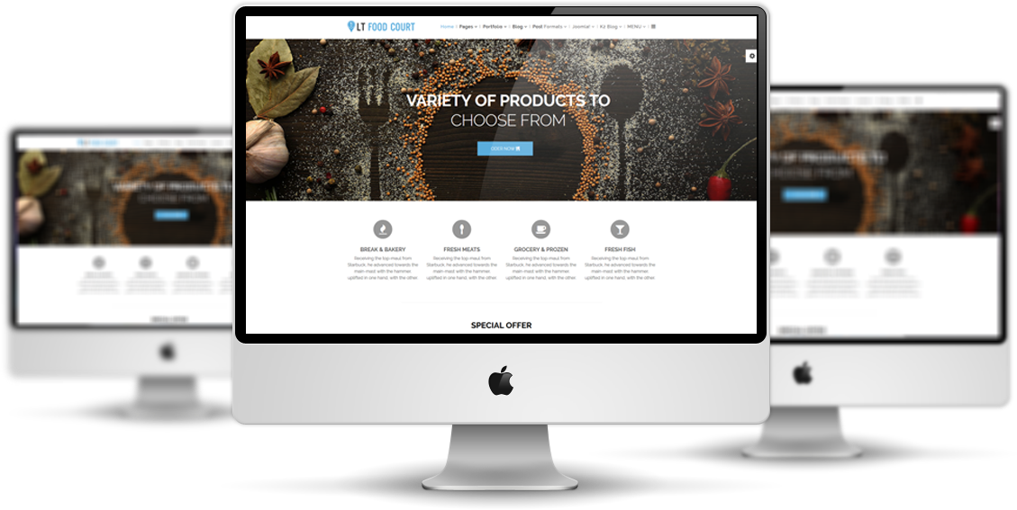 LT Food Court – Free Food Order / Food Court Joomla template