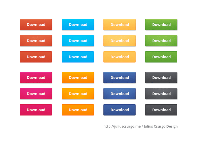 20 Sleek PSD Button Freebies You Must Have!