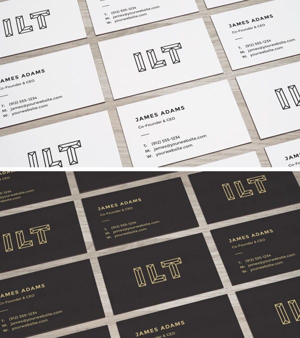 Perspective Business Card Free PSD Templates