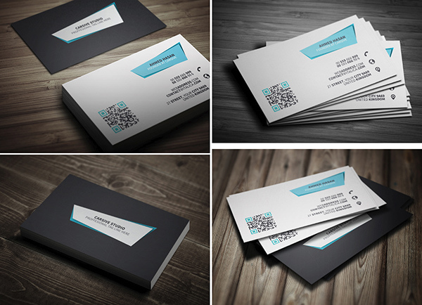 standard business card psd template