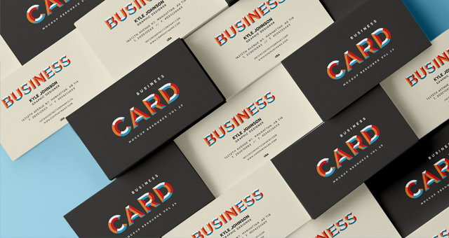 open business card psd template