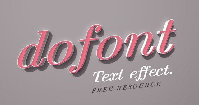 Dofont Free Text Effect PSD