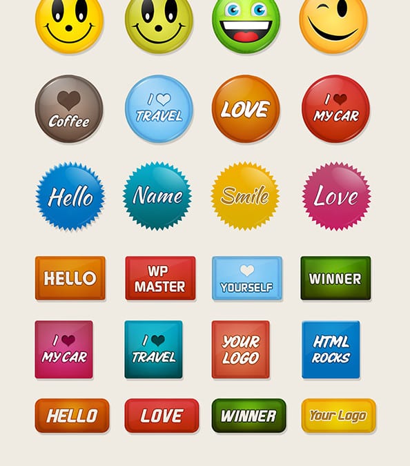 Free Badges PSD Collection