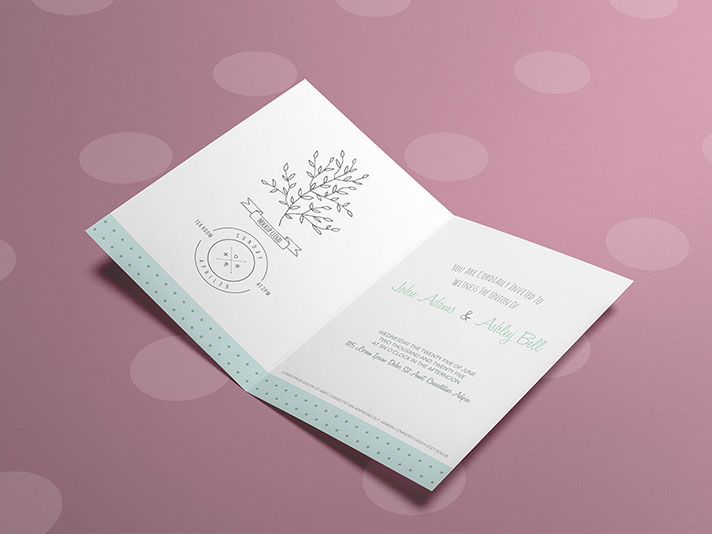 Download Free Invitation / Greeting Card Mockup Template