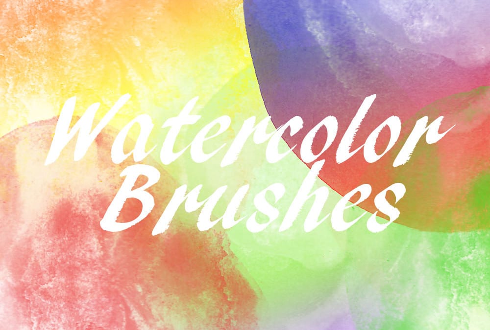 Set Of 24 Free Watercolor Brushes Photoshop