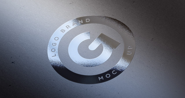 Download Silver Foil Logo MockUp PSD Template