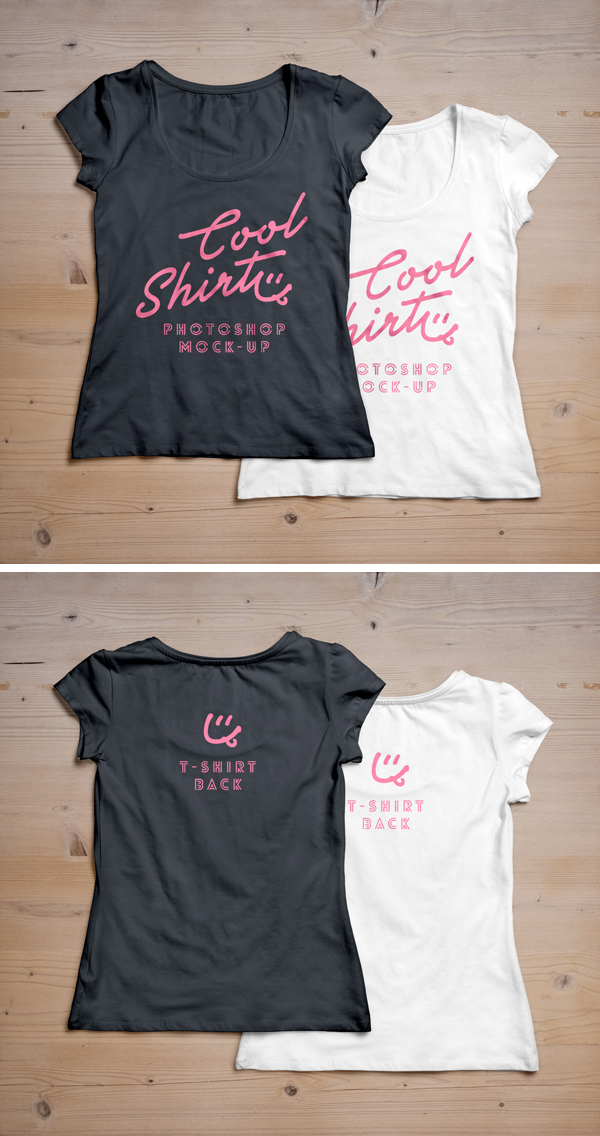 Download Woman T Shirt Mockup Free PSD Template