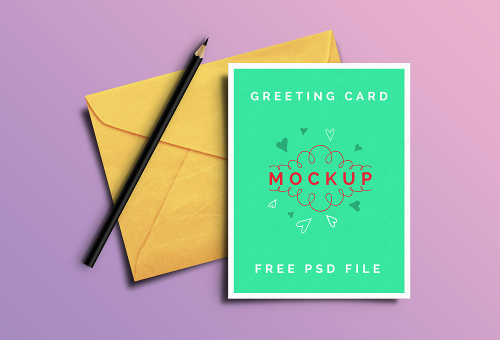 Greeting Card MockUp PSD Templates