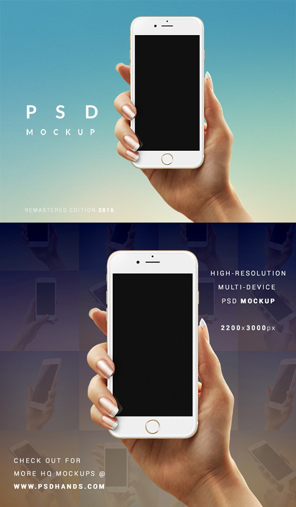 iPhone Hand Mockup Free Download