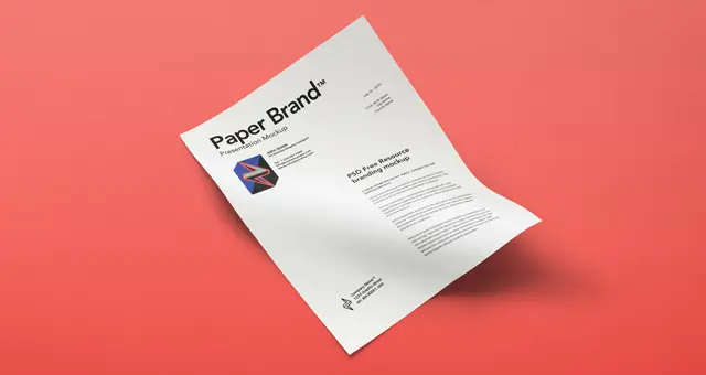 Download A4 Paper PSD MockUp Free Download