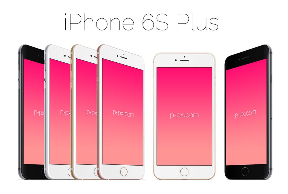 iPhone 6S Plus Vector PSD Mockup