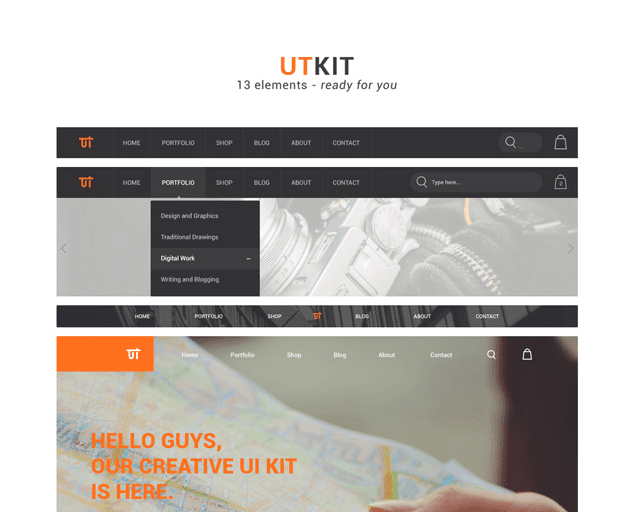 UTKIT – Free PSD Web UI Kit