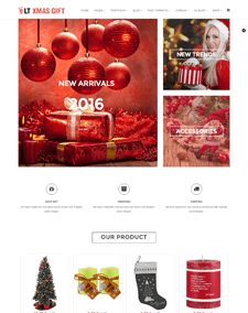 LT xMas Gift – Free Gift Shop Hikashop Joomla template