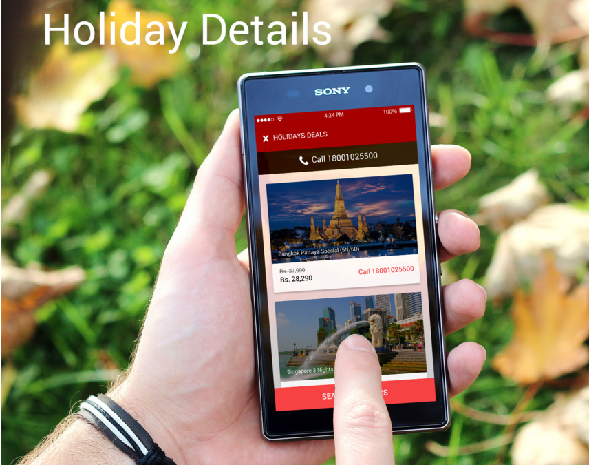 UI screens For Android Travel App
