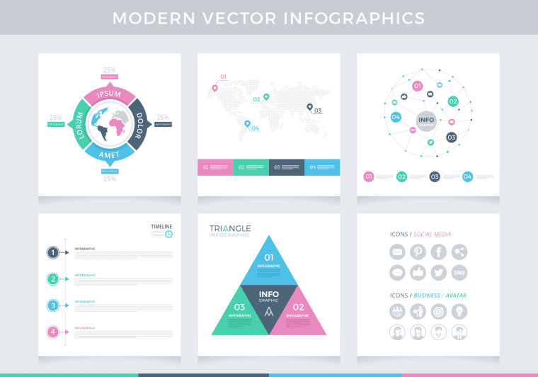 Infographics FREE Vector Pattern Pack
