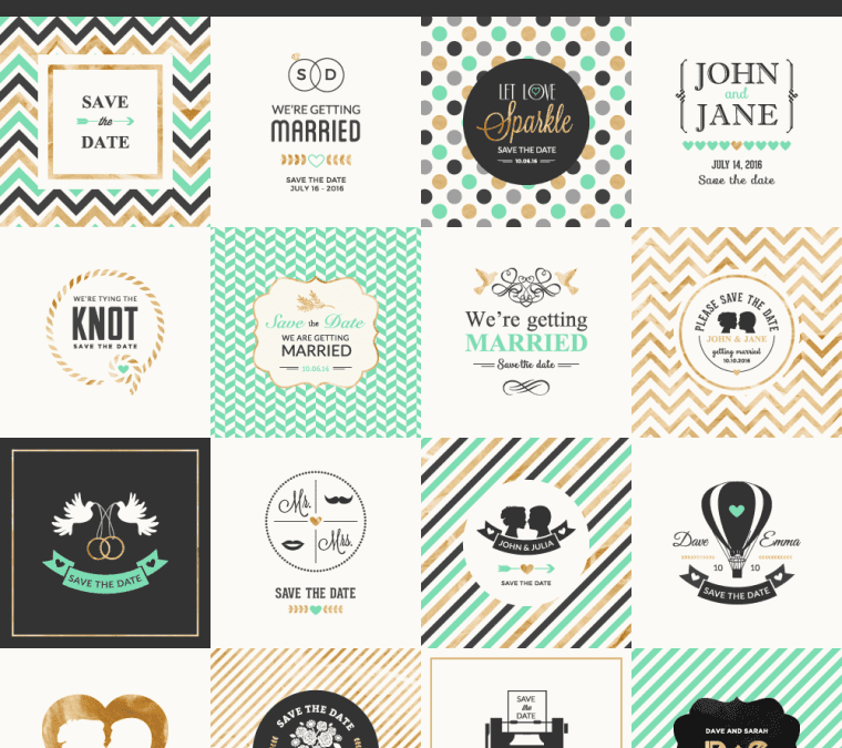 Save the Date Free Vector Pack