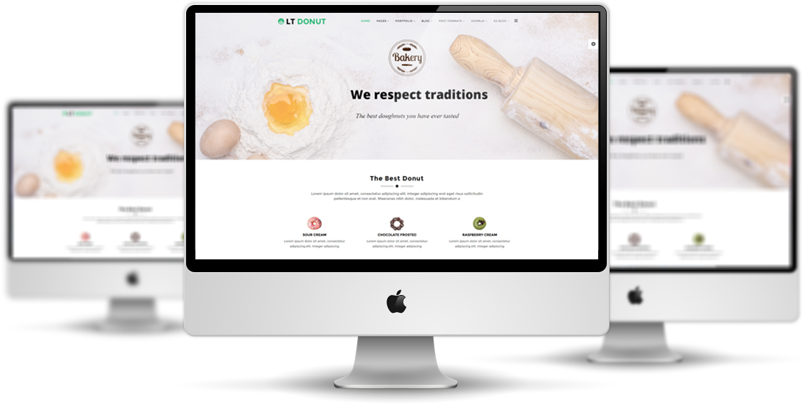 LT Donut – Free Responsive Bread Store / Donuts Joomla template