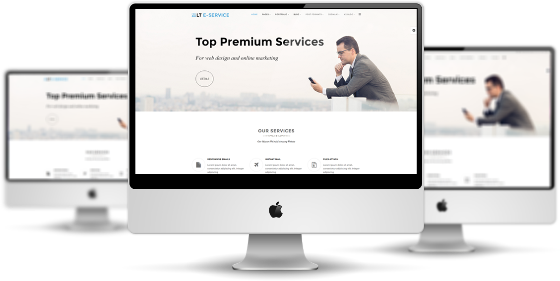 LT eService – Free Business / Online Service Joomla Template