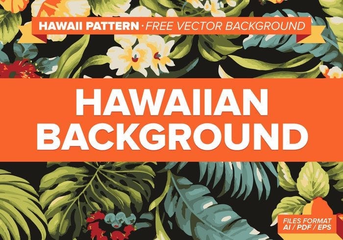 Free Vector Background Of Hawaiian Flowers