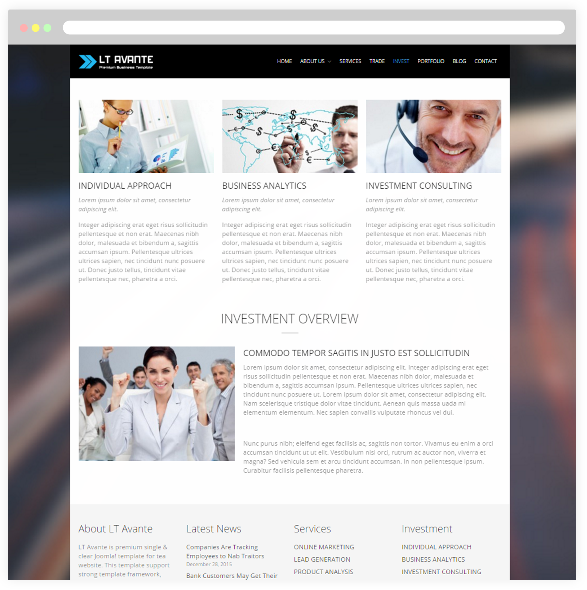 LT Avante – Free Corporation / Business WordPress theme - LTHEME