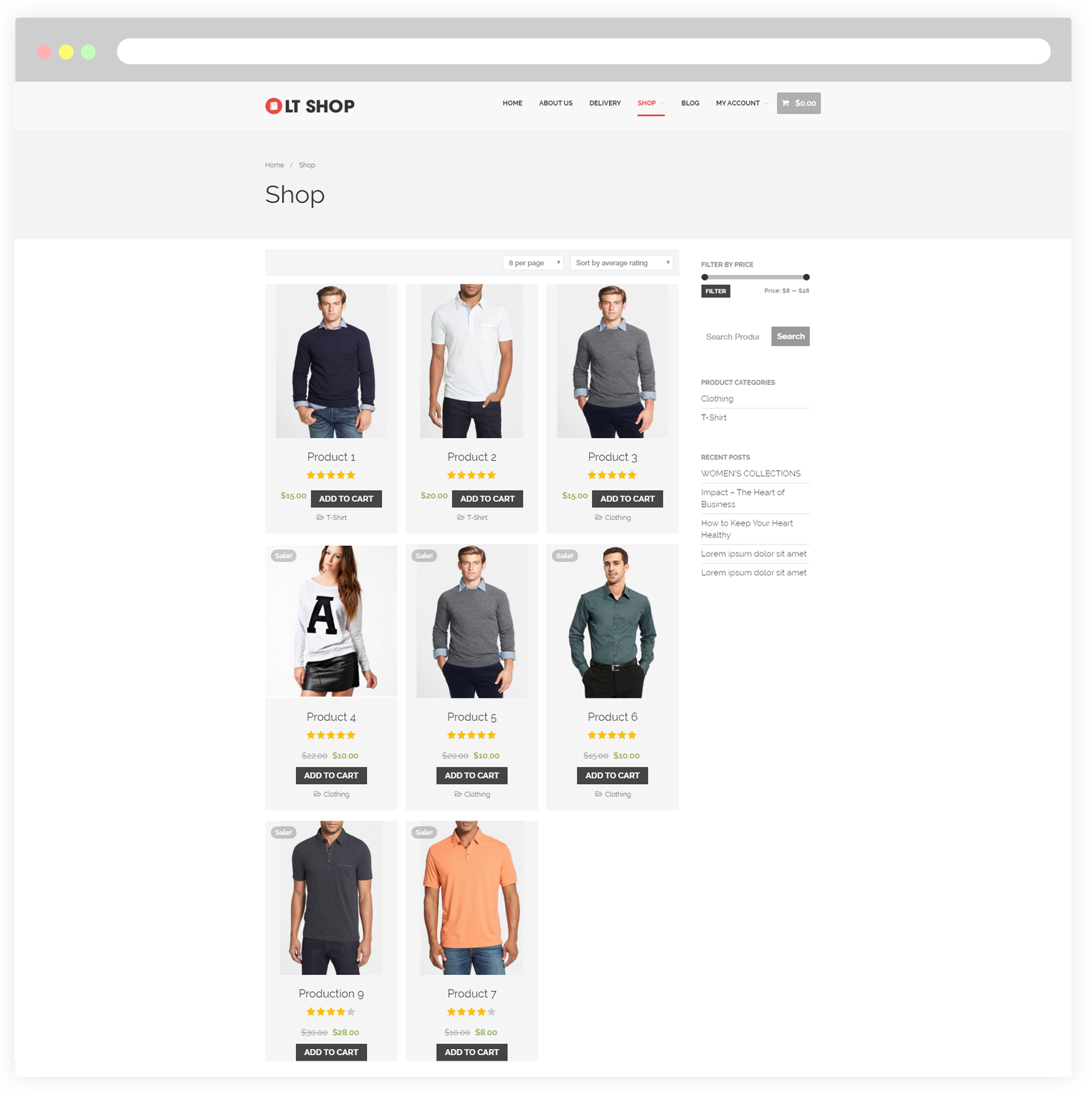LT Shop – Free Responsive WordPress Clothes Shop theme - Responsive ...