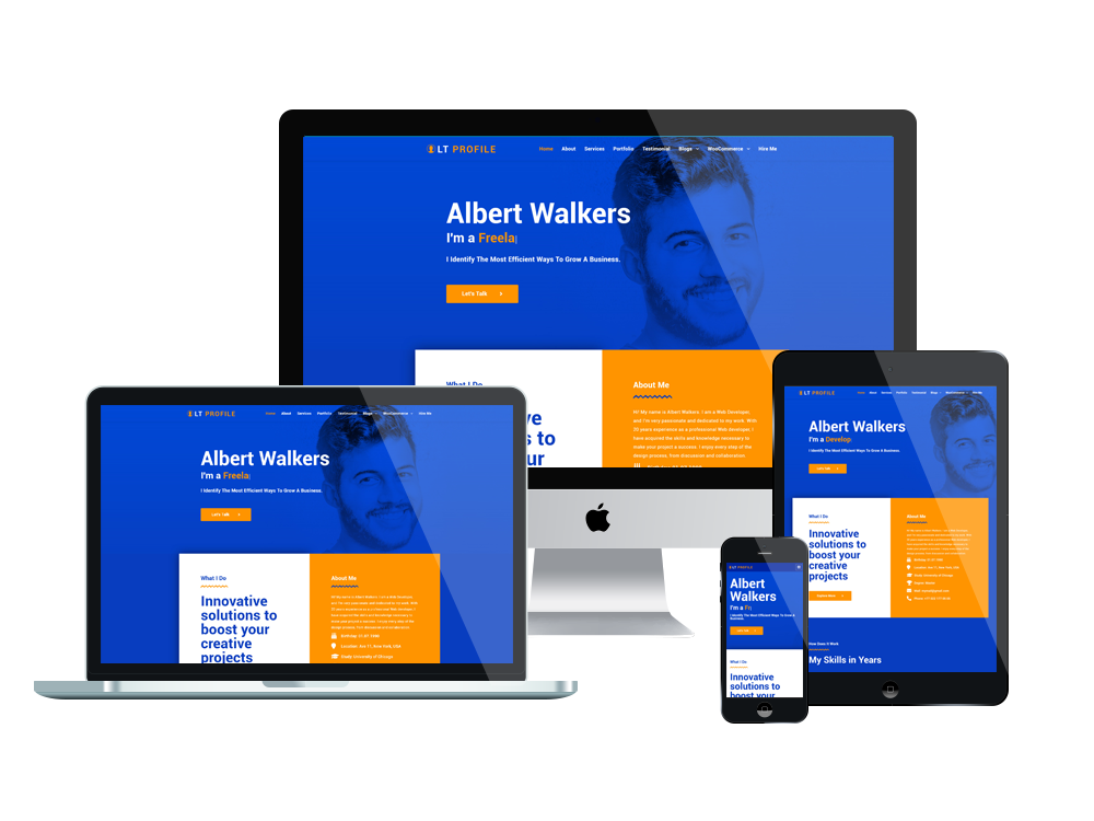 LT Profile - Free CV / Profile WordPress theme LT Profile - Free CV WordPress theme