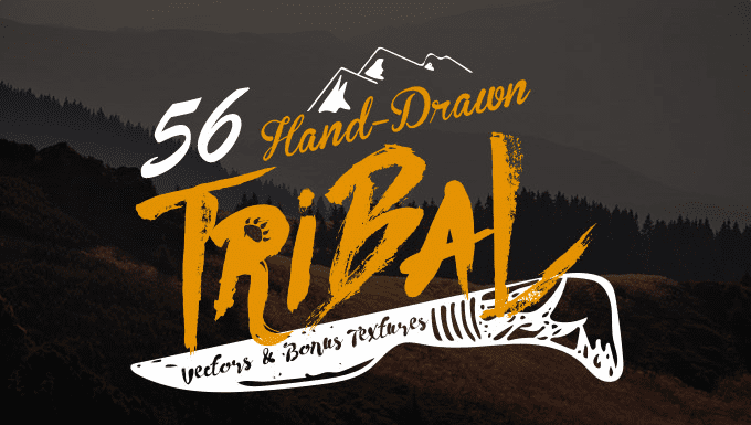 Set Of Hand-Drawn Tribal Vectors